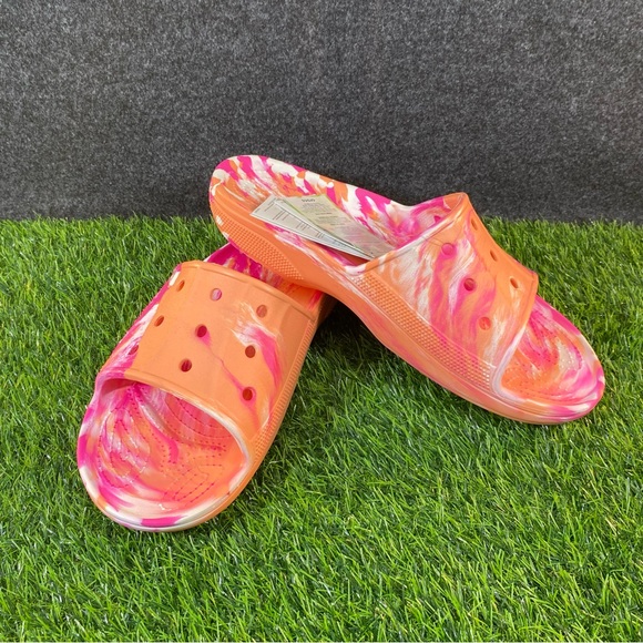 CROCS Baya 2 Marble Mens Women’s Slides Slip-On Vibrant Tie-Dye Slippers Size 12 main image 9